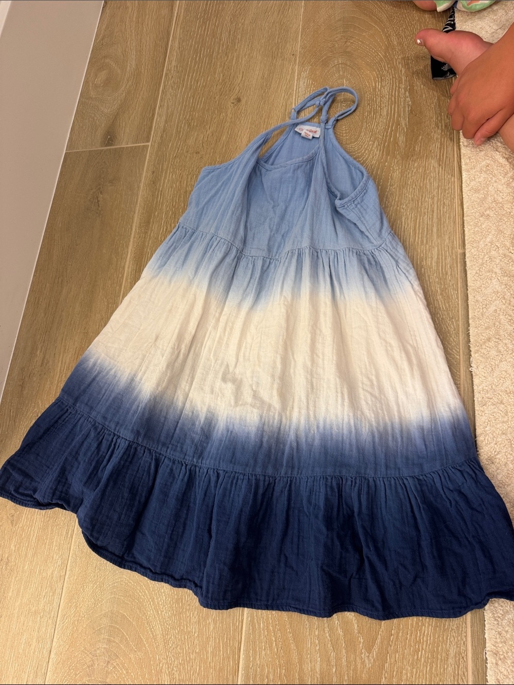 Cat & Jack Girls Blue Ombre cross back Dress